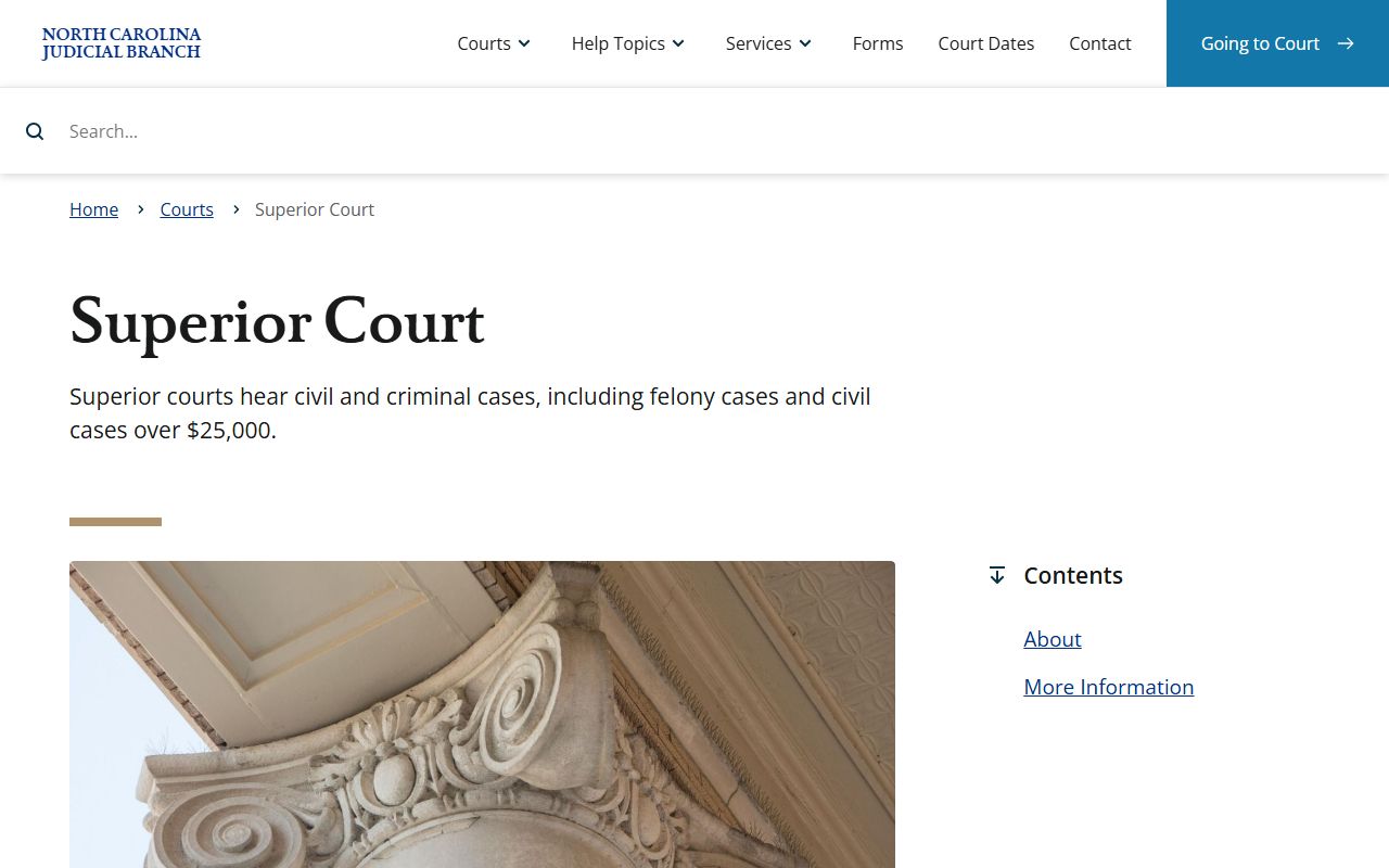 Martin County court dockets Superior Court overview screenshot