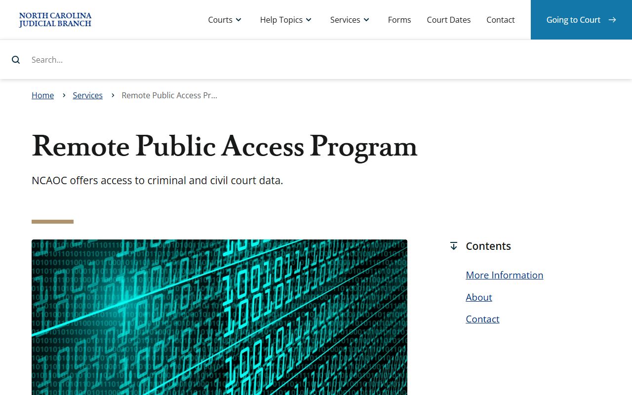 Martin County court records Remote Public Access Program screenshot