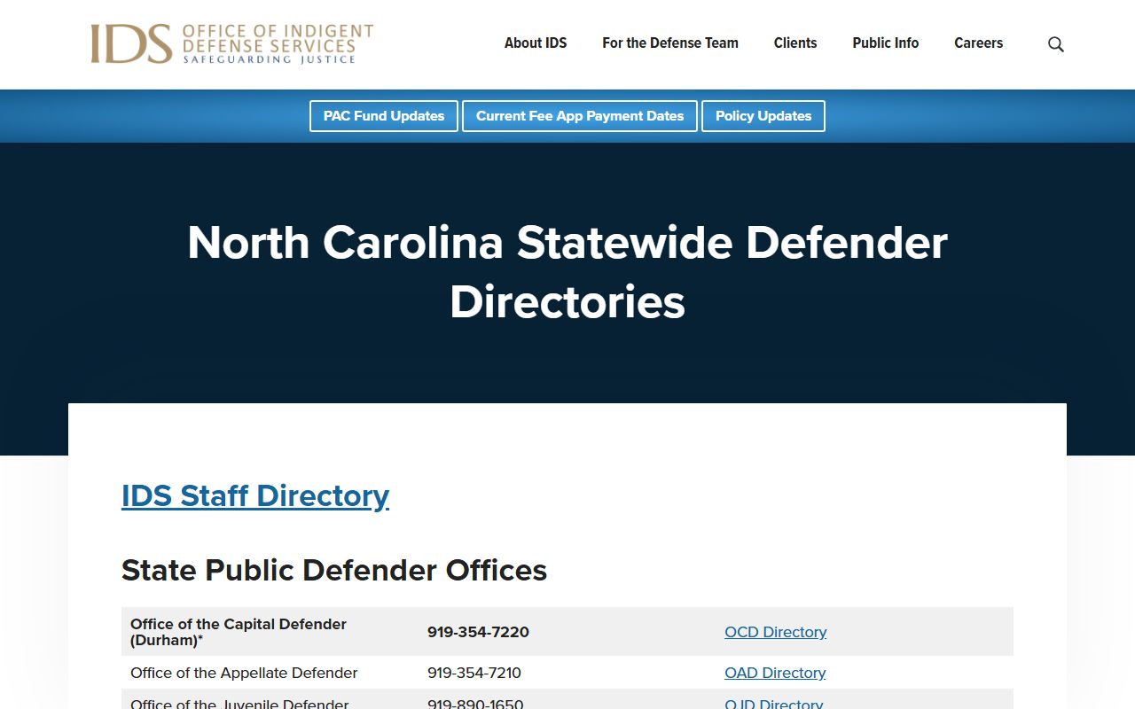 Martin County Superior Court Defender District 2 directory
