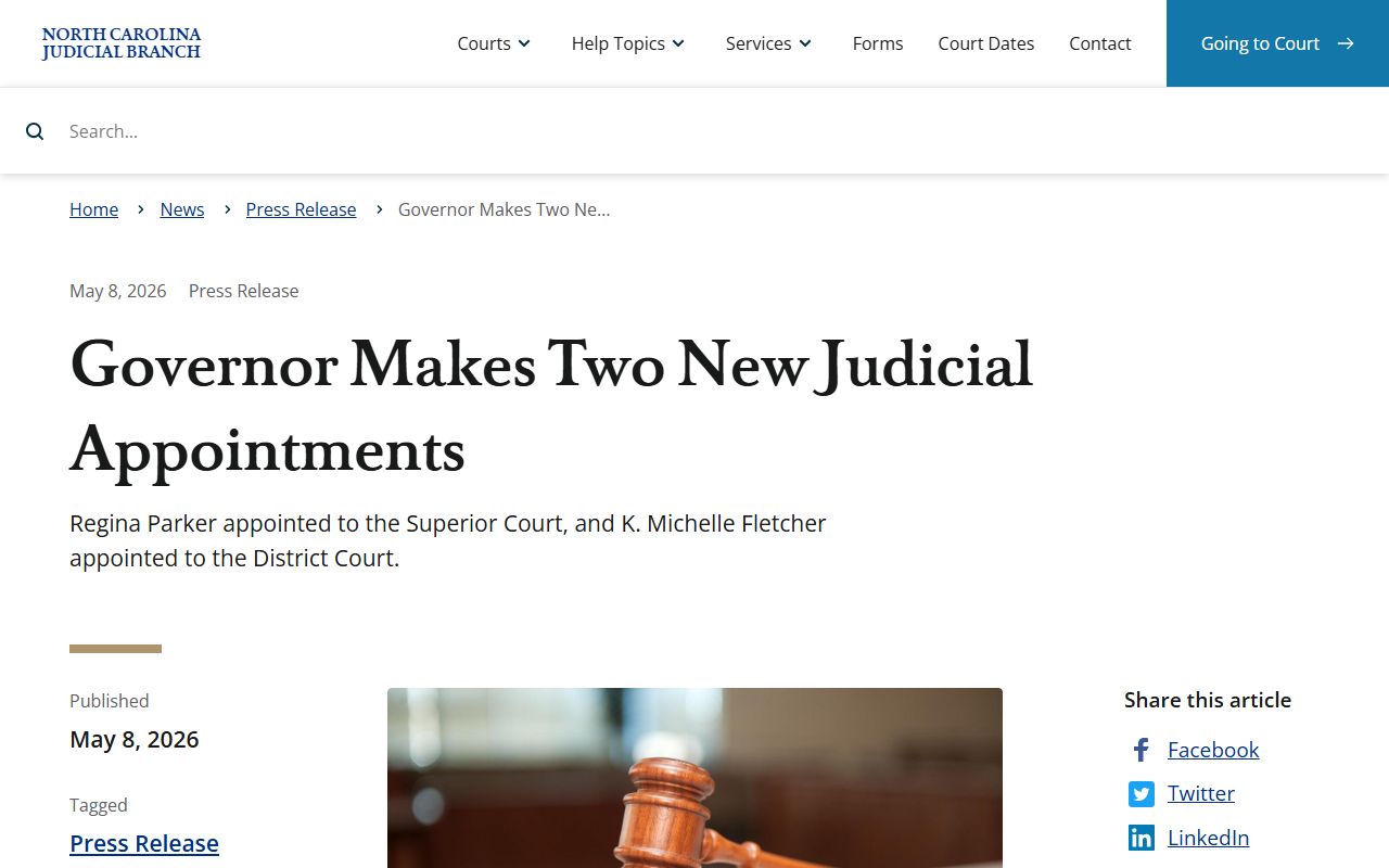 Martin County Superior Court District 2 judicial appointment notice