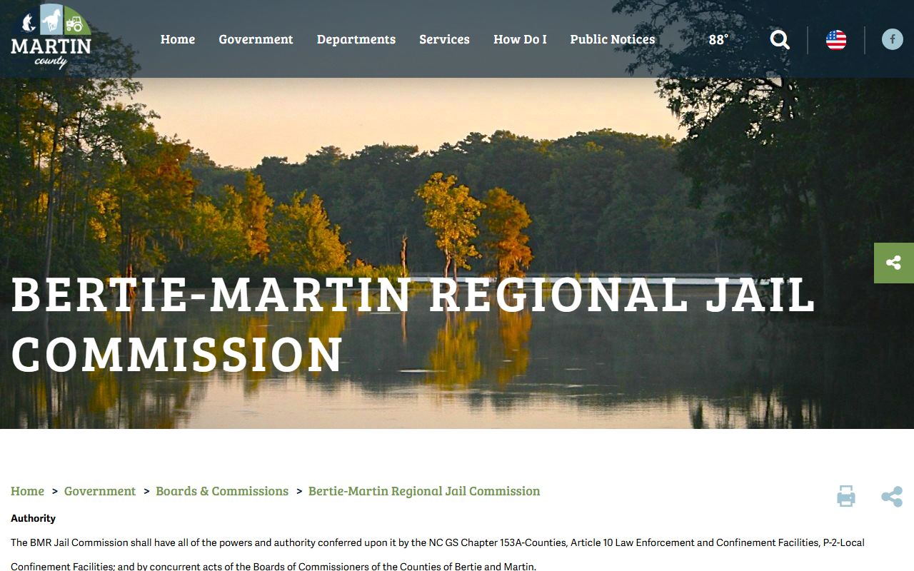 Martin County inmate records Bertie-Martin Regional Jail Commission