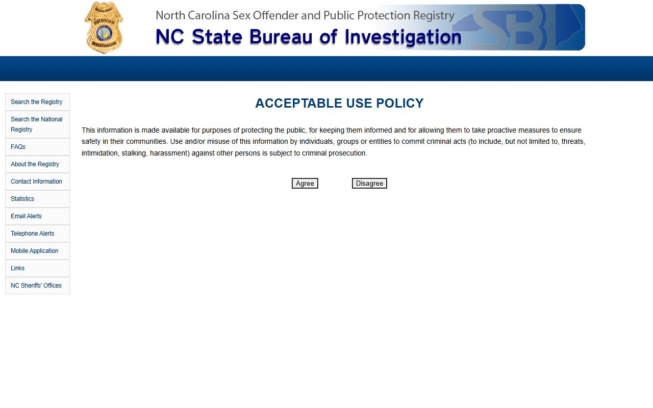Martin County inmate records NC SBI Sex Offender Registry