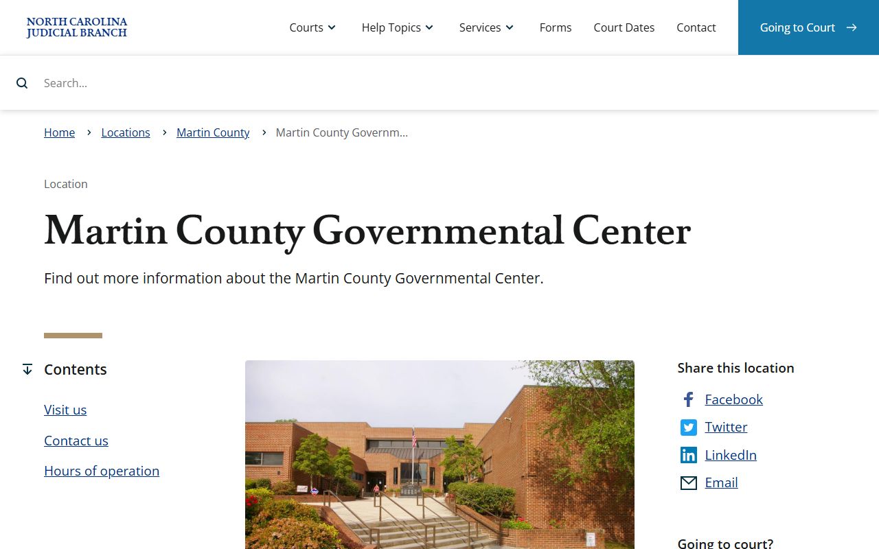 Martin County court records Governmental Center location