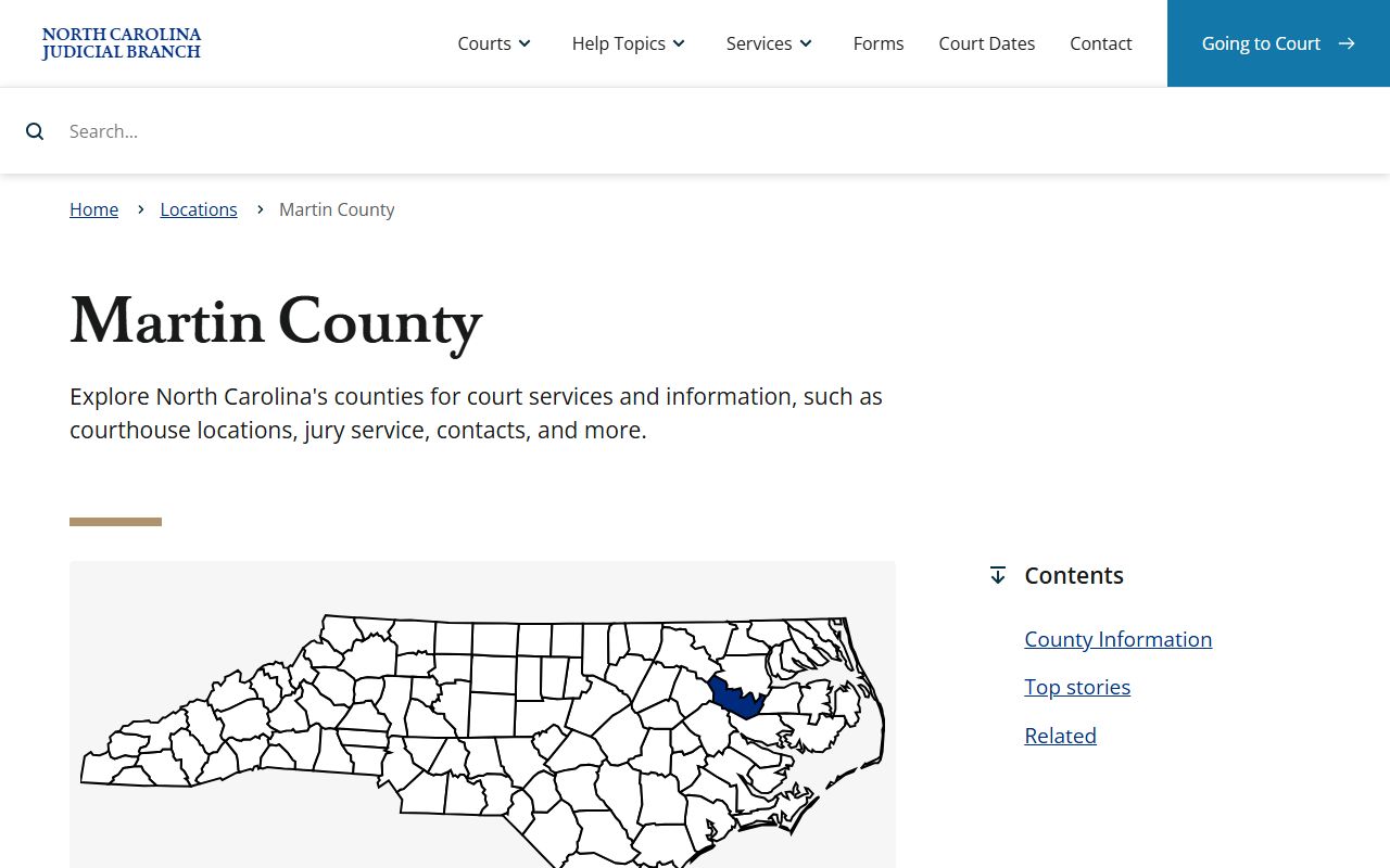 Martin County court records Judicial Branch county landing page