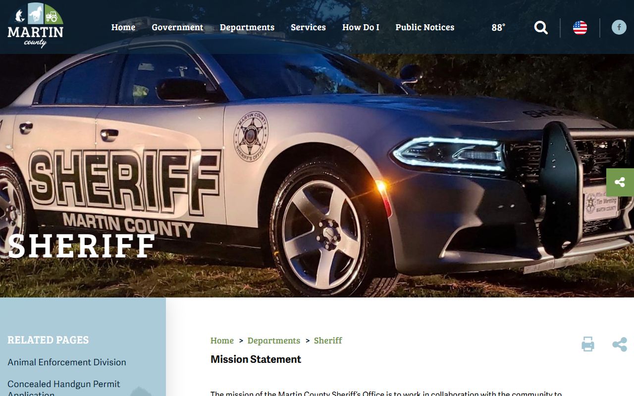 Martin County warrant search sheriff office contact channel