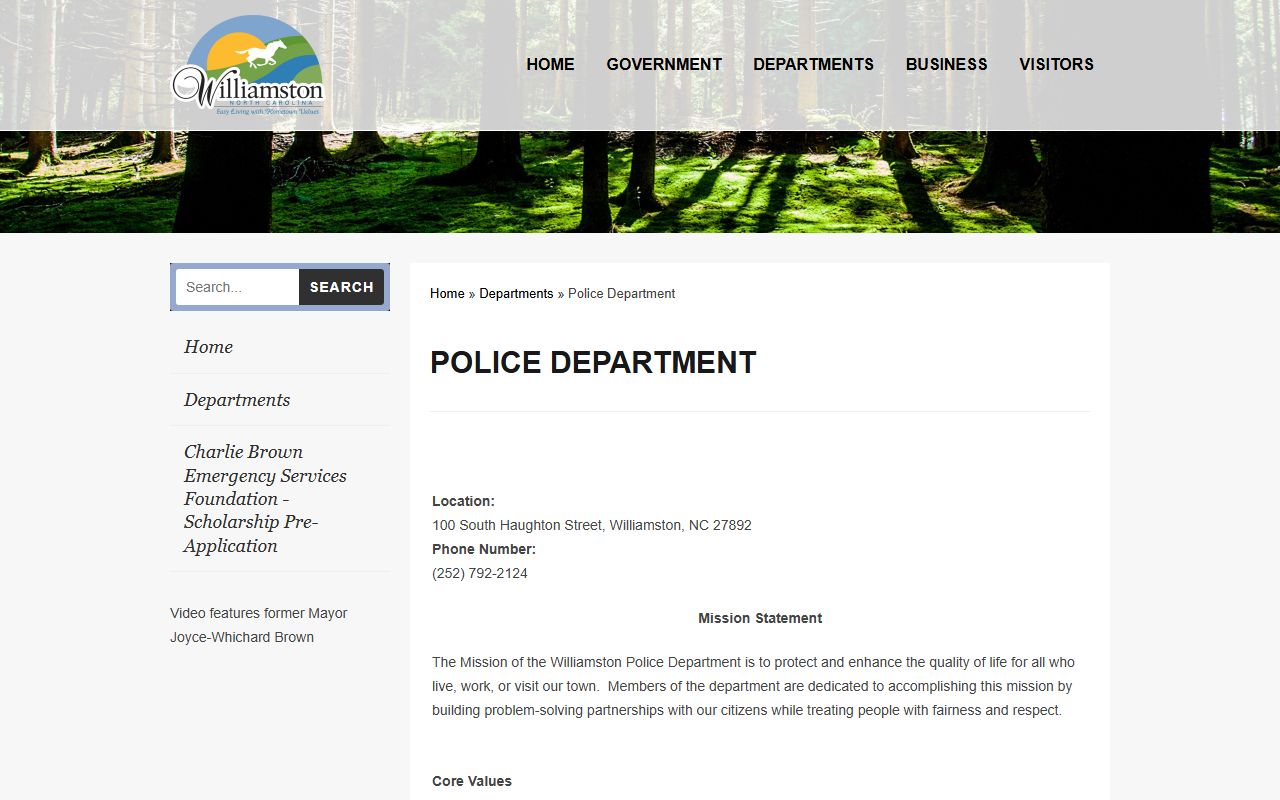 Martin County warrant search Williamston Police Department channel